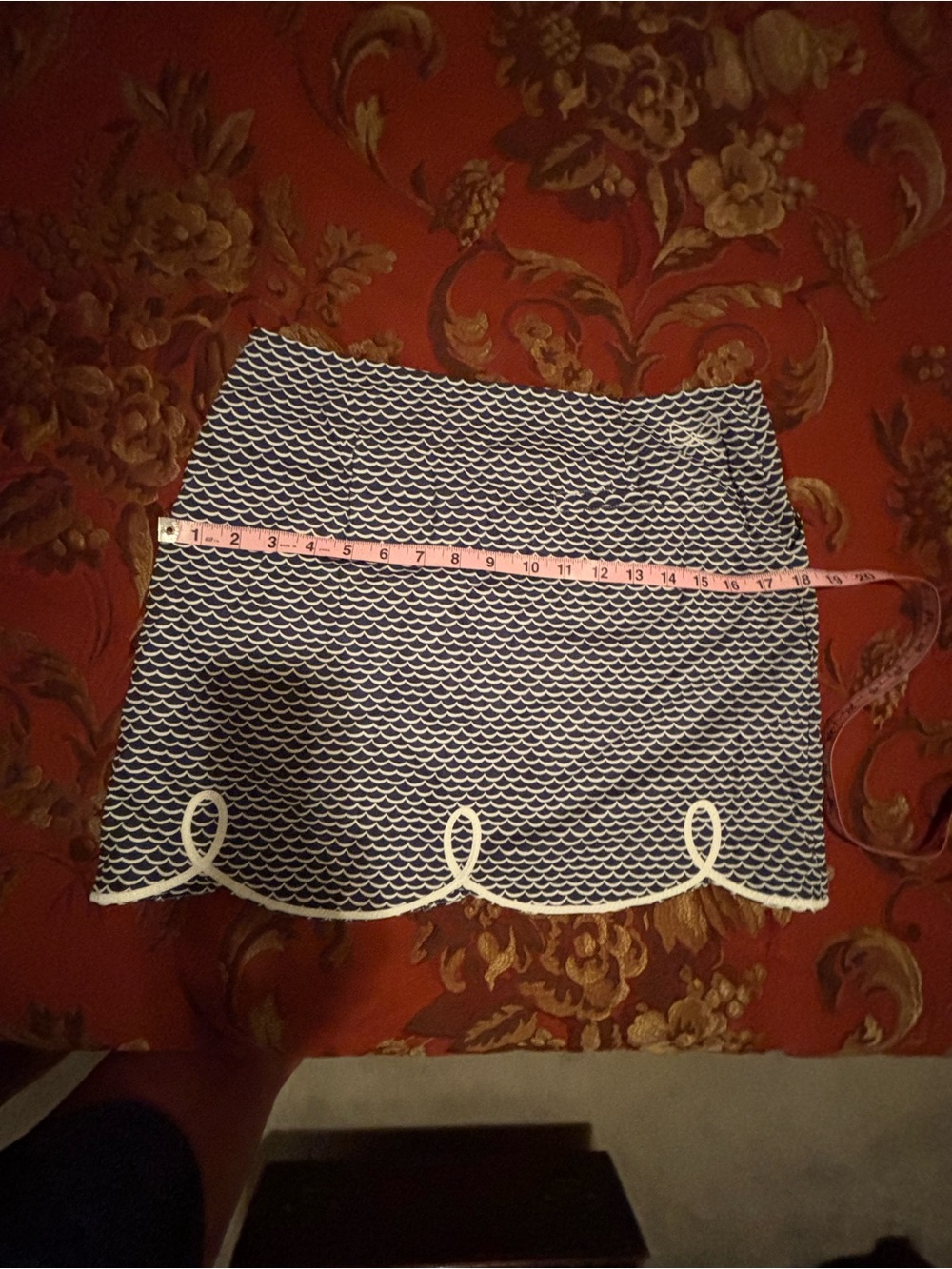 NWT Sydney Elizabeth sz 6 blue white Scalloped Hem Golf or casual Skirt skirt - Picture 11 of 13